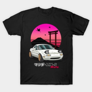 White MX5 Miata JDM Legend T-Shirt